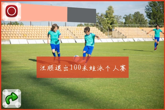 汪顺退出100米蛙泳个人赛